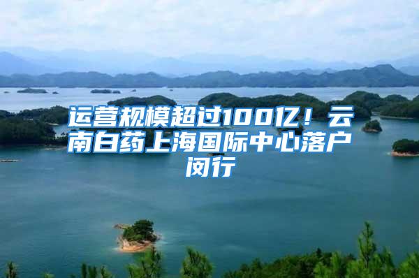 运营规模超过100亿！云南白药上海国际中心落户闵行