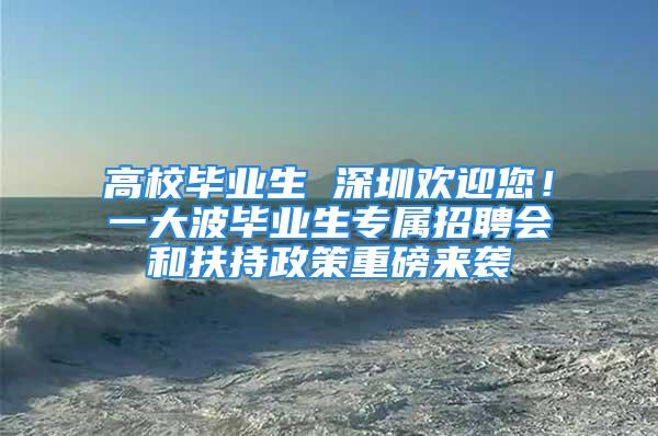 高校毕业生 深圳欢迎您！一大波毕业生专属招聘会和扶持政策重磅来袭