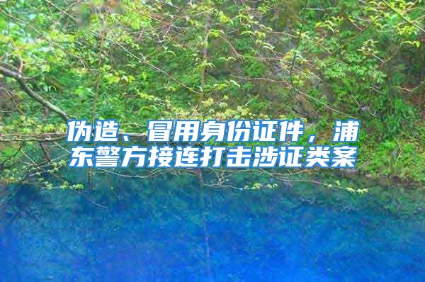 伪造、冒用身份证件，浦东警方接连打击涉证类案