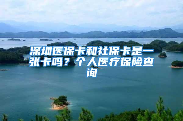 深圳医保卡和社保卡是一张卡吗？个人医疗保险查询