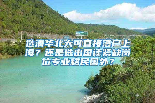 选清华北大可直接落户上海？还是选出国读紧缺岗位专业移民国外？