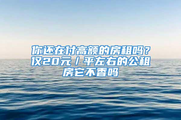 你还在付高额的房租吗？仅20元／平左右的公租房它不香吗