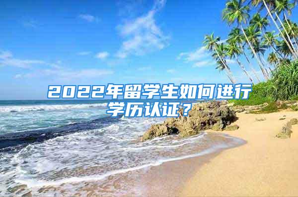 2022年留学生如何进行学历认证？