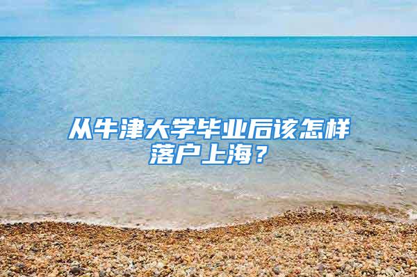 从牛津大学毕业后该怎样落户上海？