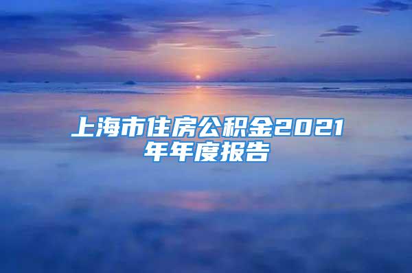 上海市住房公积金2021年年度报告