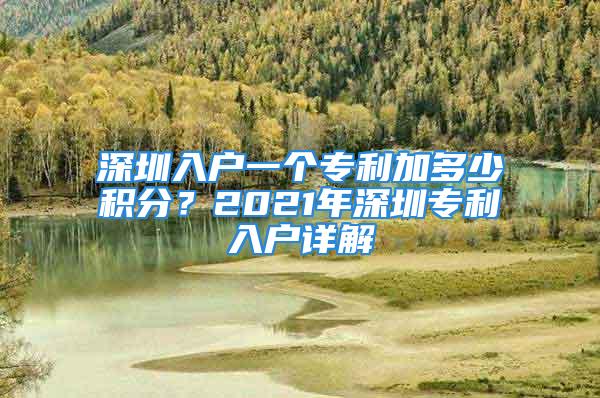 深圳入户一个专利加多少积分？2021年深圳专利入户详解