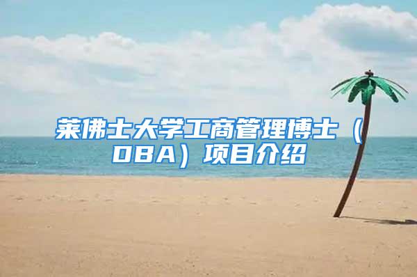 莱佛士大学工商管理博士（DBA）项目介绍