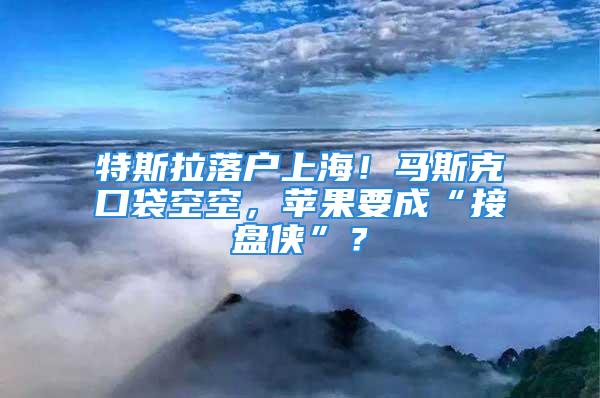 特斯拉落户上海！马斯克口袋空空，苹果要成“接盘侠”？