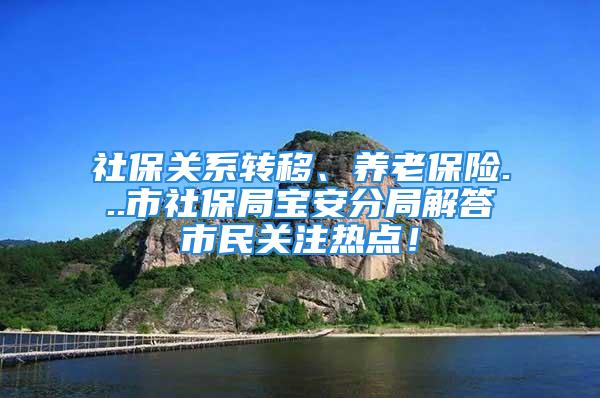 社保关系转移、养老保险...市社保局宝安分局解答市民关注热点！