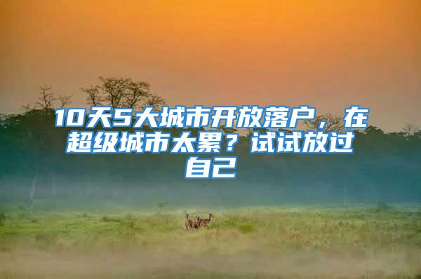 10天5大城市开放落户，在超级城市太累？试试放过自己