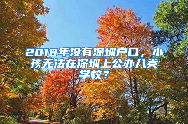 2018年没有深圳户口，小孩无法在深圳上公办八类学校？