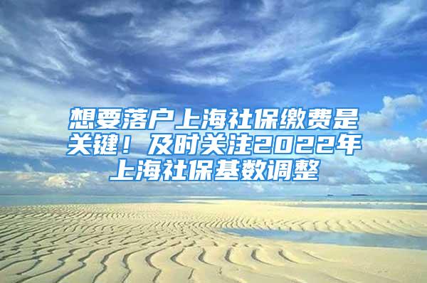 想要落户上海社保缴费是关键！及时关注2022年上海社保基数调整