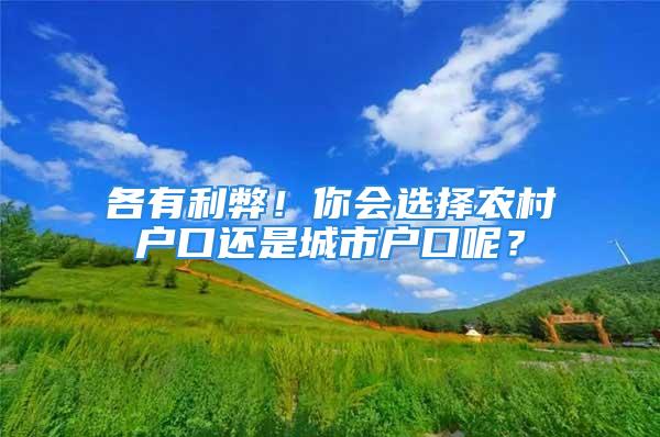 各有利弊！你会选择农村户口还是城市户口呢？