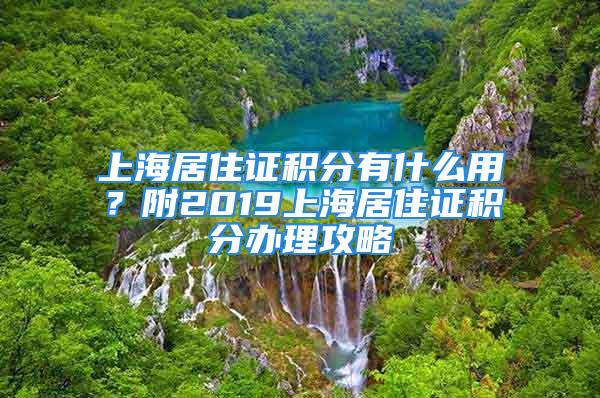 上海居住证积分有什么用？附2019上海居住证积分办理攻略