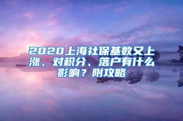 2020上海社保基数又上涨，对积分、落户有什么影响？附攻略