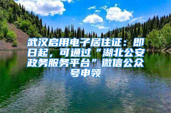 武汉启用电子居住证：即日起，可通过“湖北公安政务服务平台”微信公众号申领