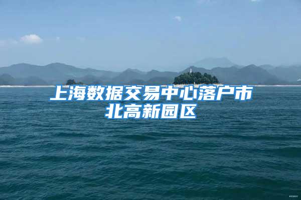 上海数据交易中心落户市北高新园区