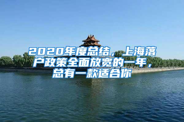 2020年度总结，上海落户政策全面放宽的一年，总有一款适合你