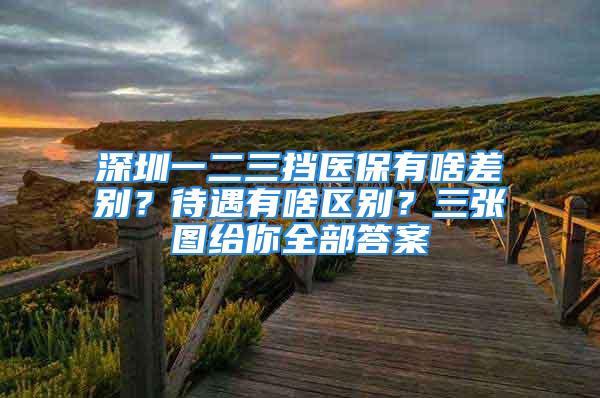 深圳一二三挡医保有啥差别？待遇有啥区别？三张图给你全部答案