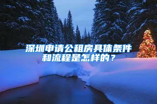 深圳申请公租房具体条件和流程是怎样的？