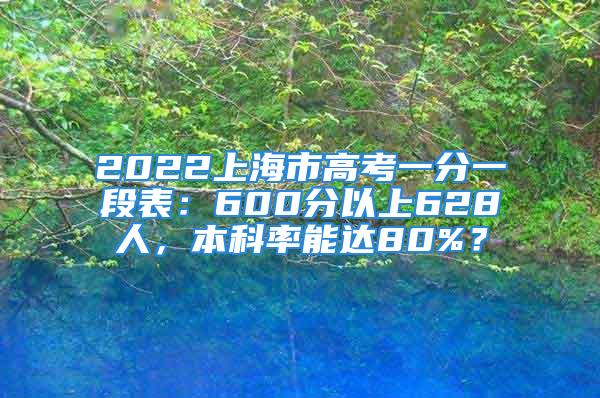 2022上海市高考一分一段表：600分以上628人，本科率能达80%？