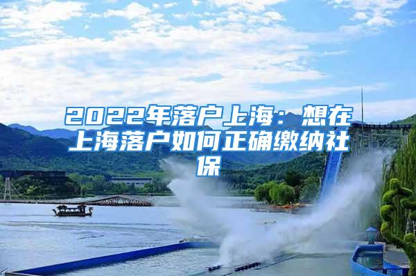 2022年落户上海：想在上海落户如何正确缴纳社保