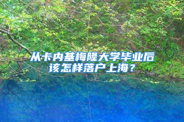 从卡内基梅隆大学毕业后该怎样落户上海？