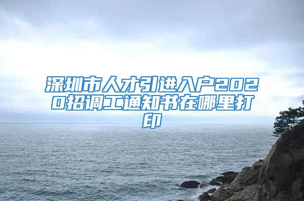 深圳市人才引进入户2020招调工通知书在哪里打印