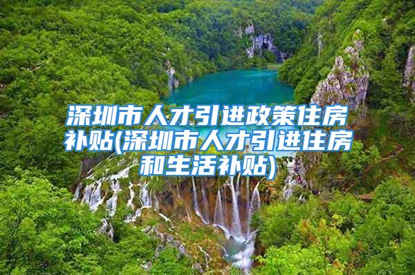 深圳市人才引进政策住房补贴(深圳市人才引进住房和生活补贴)