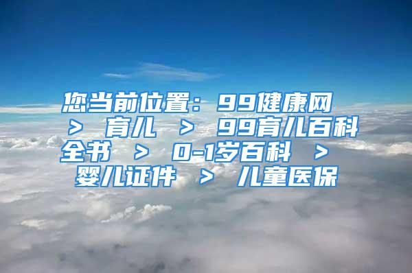 您当前位置：99健康网 ＞ 育儿 ＞ 99育儿百科全书 ＞ 0-1岁百科 ＞ 婴儿证件 ＞ 儿童医保