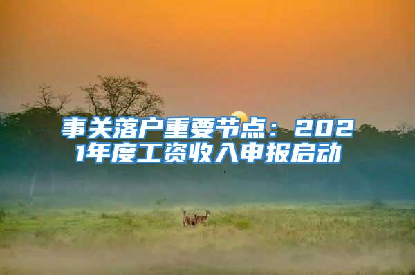 事关落户重要节点：2021年度工资收入申报启动