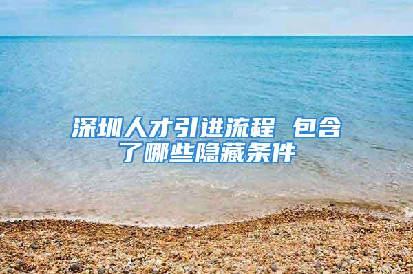 深圳人才引进流程 包含了哪些隐藏条件