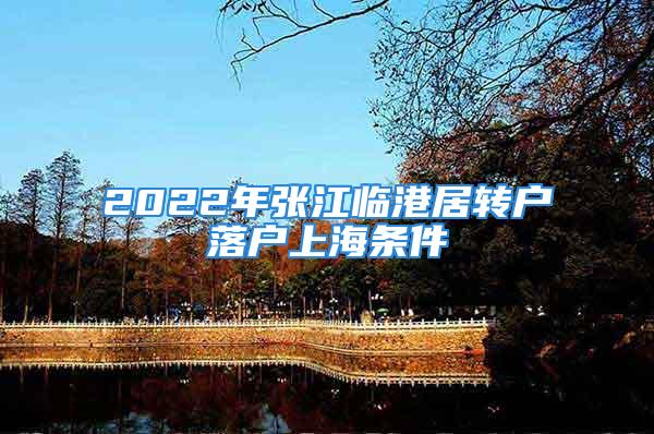 2022年张江临港居转户落户上海条件