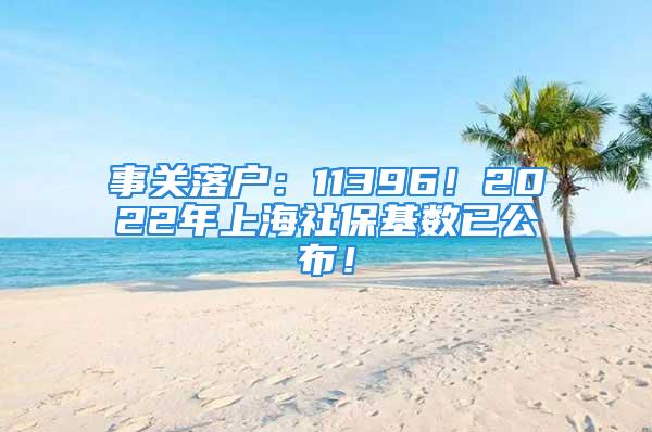 事关落户：11396！2022年上海社保基数已公布！