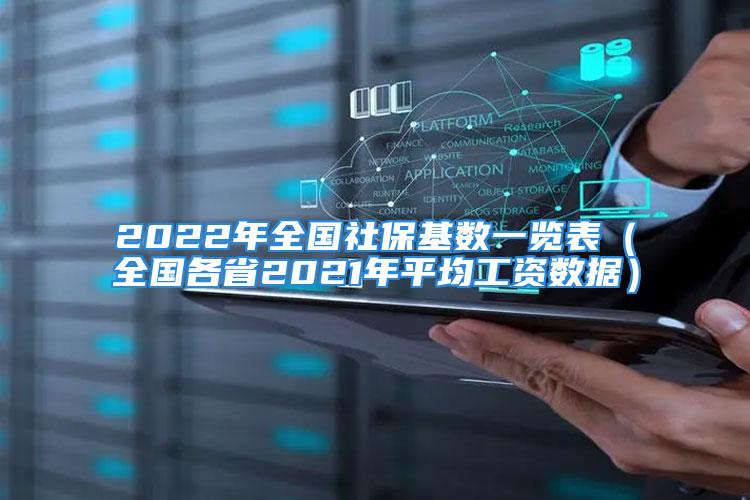 2022年全国社保基数一览表（全国各省2021年平均工资数据）