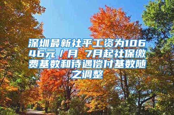 深圳最新社平工资为10646元／月 7月起社保缴费基数和待遇偿付基数随之调整