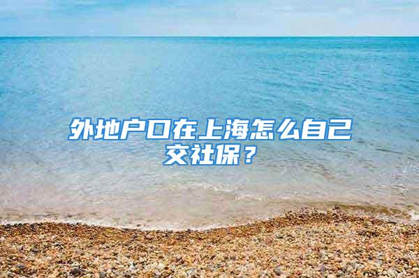 外地户口在上海怎么自己交社保？