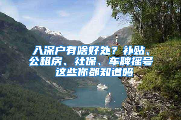 入深户有啥好处？补贴、公租房、社保、车牌摇号 这些你都知道吗