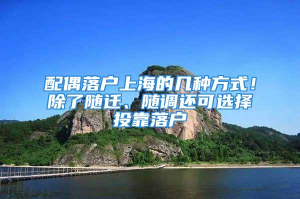 配偶落户上海的几种方式！除了随迁、随调还可选择投靠落户