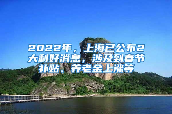 2022年，上海已公布2大利好消息，涉及到春节补贴、养老金上涨等