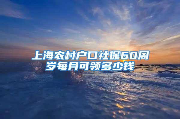 上海农村户口社保60周岁每月可领多少钱