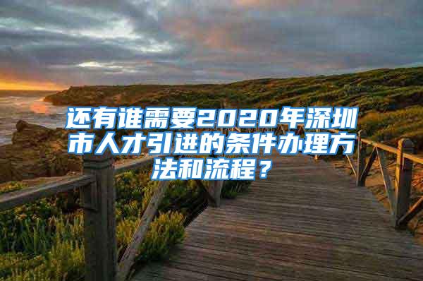 还有谁需要2020年深圳市人才引进的条件办理方法和流程？