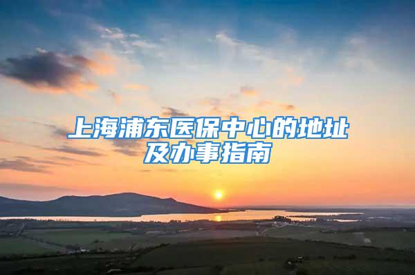 上海浦东医保中心的地址及办事指南