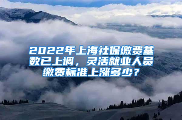 2022年上海社保缴费基数已上调，灵活就业人员缴费标准上涨多少？