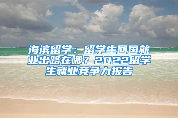 海滨留学：留学生回国就业出路在哪？2022留学生就业竞争力报告