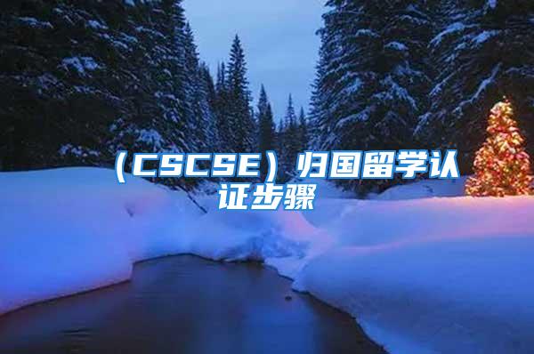 （CSCSE）归国留学认证步骤