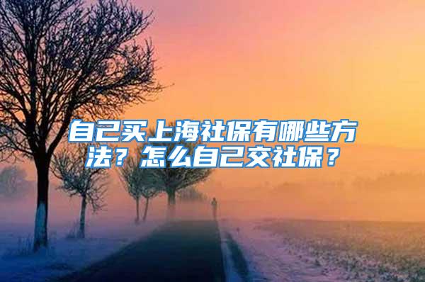 自己买上海社保有哪些方法？怎么自己交社保？