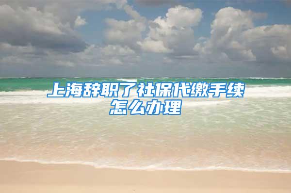 上海辞职了社保代缴手续怎么办理