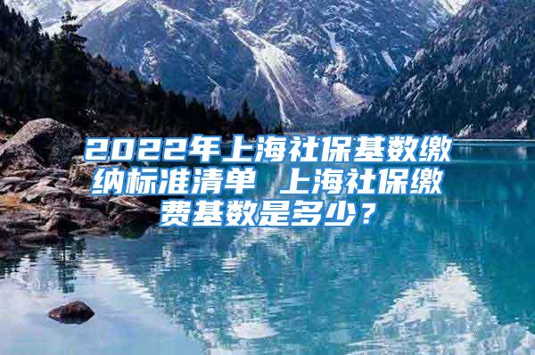 2022年上海社保基数缴纳标准清单 上海社保缴费基数是多少？