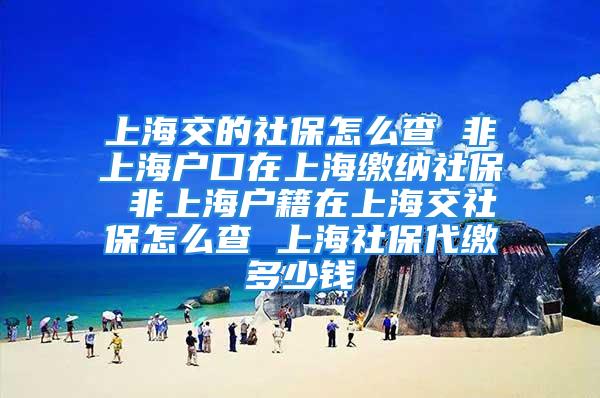 上海交的社保怎么查 非上海户口在上海缴纳社保 非上海户籍在上海交社保怎么查 上海社保代缴多少钱